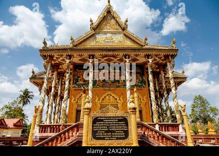 Wat Kor Tempel, Battambang, Kambodscha. Stockfoto