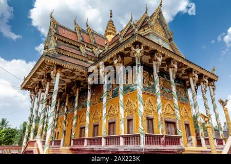 Wat Kor Tempel, Battambang, Kambodscha. Stockfoto