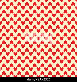 Liebe. Rote Herzen. Einfaches Vektor-nahtloses Muster. Abstrakter Hintergrund. Heiliger Valentinstag Stock Vektor