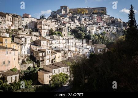 Ein Blick in die Altstadt von Ragusa Ibla, Sizilien, Italien Stockfoto