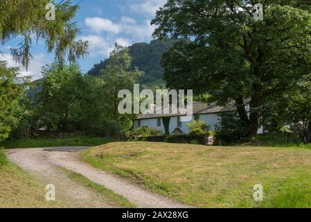 Bauernhaus in Stonethwaite in Borrowdale Stockfoto