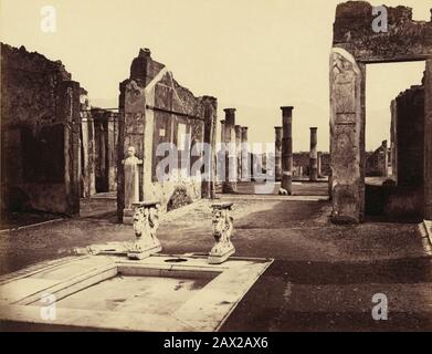 1890 ca. , POMPEI , NEAPEL, ITALIEN: CASA DI CORNELIO RUFFO . Foto von SOMMER , Napoli - POMPEI - Haus - Haus von Corleus Ruffus - ITALIEN - FOTO STORICHE - GESCHICHTE - GEOGRAFIA - GEOGRAPHIE - ARCHITEKTURBÜRO - NEAPEL - ARCHEOLOGIA - ARCHÄOLOGIE - MONUMENTO - Scavi archeologici - Sito archeologico - GRAND TOUR - VIAGGIO - REISE --- Archivio GBB Stockfoto