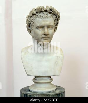 Domitian (51-96). Römischer Kaiser von 75 bis 81 n. Flavi-Dynastie. Marmorbüste. Nat. Archäologisches Museum, Neapel, Italien. Stockfoto