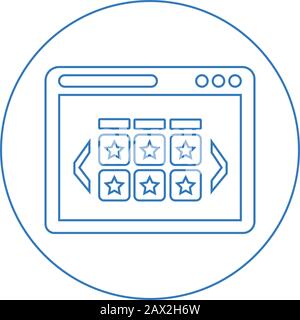 Kreatives Elementdesign aus der Kollektion der Börsenkymbole. Pixel Perfect Browser, Homepage, Symbol für das Layout von Webseiten für kommerzielle Zwecke, Printmedien, Web oder Stock Vektor