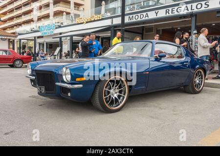 Chevrolet Camaro Z28, Oldtimer auf dem Straßenfest. Torremolinos, Spanien. Stockfoto