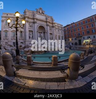 Trevi-Brunnen. Leerer Trevi-Brunnen. Rom, Italien Stockfoto