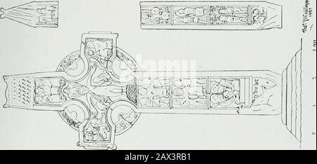 Muiredach, Abt. Monasterboice, 890-923 n. Chr.; sein Leben und seine Umgebung . 10 -^ * o -* V;. Stockfoto