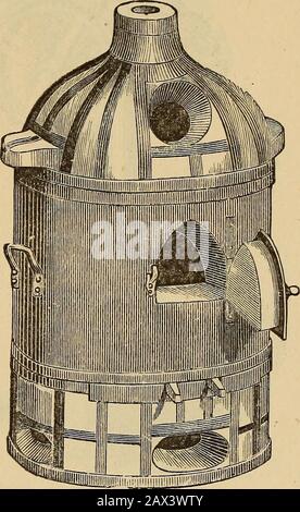 Katalog von zahnmedizinischen Materialien, Möbeln, Instrumenten usw. zum Verkauf . NR. 1, FÜR ZWEI SCHALLDÄMPFER. NR. 1, FÜR EINEN SCHALLDÄMPFER. Diese Öfen sind oval, mit Scharniertüren, die Mittelteile sind mit Blecheisen verhüllt und nehmen Schalldämpfer von 12 Zoll Länge mal 3 f Zoll Breite, Innenmaße. Abgänge von Öfen, 43 und 34 Zoll hoch, 21 Zoll breit und 16 Zoll tief. Nr. 1, Für zwei Muffeln 1, mit 4 Muffeln, 6 Objektträgern und halbem Peck Fire-clay, verpackt in Kask für den Versand. . 1, Für eine Muffle 1, mit 4 Muffeln, 6 Objektträgern und halbem Peck Fire-clay, verpackt in Kask für den Versand. . 2, kleiner, Muffle Stockfoto