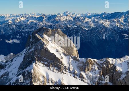 Mt Altmann, 2436 m, Appenzeller Alpen, Kanton Appenzell Ausserrhoden, Schweiz Stockfoto