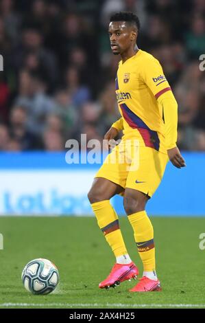 SEVILLA, 09-02-2020. Primera Division Spanische Liga. LaLiga. Estadio Benito Villamarin. Nélson Semedo (FC Barcelona) während des Spiels Real Betis - FC Barcelona. Stockfoto