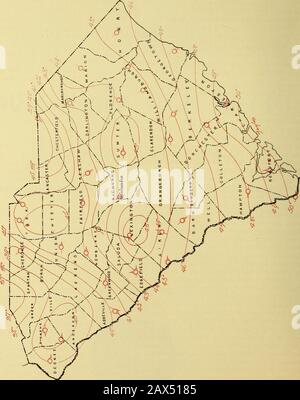 Klimatologische Daten, South Carolina. COLUMBL, S. C:WEATHER BUREAU OFFICE. Oo 05 p O &^;^ s W H HW;^Pi HO. Fkbruauy, 1900. KLIMA UND ERNTE: SOUTH CAROLINA ABSCHNITT. US-LANDWIRTSCHAFTSBEHÖRDE. KLIMA- UND ERNTEDIENST DES WETTERAMTES. ZENTRALSTELLE: Washington, D. C. 10, 28; Longshore and Wintbrop College, 10; Spartanburg,17, 28. Abschnitt Süd-CRROLilNfl. J. W. BAUEB, Section Director, COLUMBIA. S. C. VOL. III Columbia, S. C, Februar 1900. Nr. 2. CLIELATOIiOQY FÜR DEN MONAT.Temperatur, in Grad Fahrenheit. Die mittlere Temperatur für den Monat Februar 1900 betrug 44,0^, Whi Stockfoto