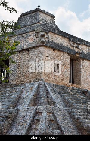 Der Tempel der Sieben Puppen in Dzibilchaltun, Yucatan, Mexiko Stockfoto