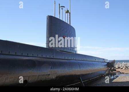 Onondaga U-Boot mit Kamin in Pointe au Pere, Quebec Stockfoto