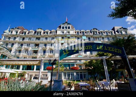 Eden Palace au Lac, Montreux, Kanton Waadt, Schweiz. Stockfoto