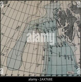 Das Meer westlich von Spitzbergen; die ozeanografischen Beobachtungen der Isachsen-Spitzbergen-Expedition im Jahr 1910 . ? F-6000.000 i. 12 26-6 .io 13 26. E . 14 0 3(6,10 8 PI IV 0-M- 100 Stockfoto