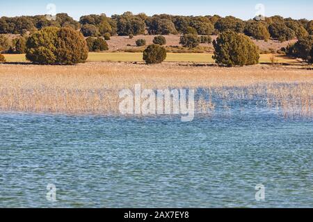 Feuchtgebiete in Spanien. Lagunas del Ruidera. Albacete Ciudad Real Landschaft Stockfoto
