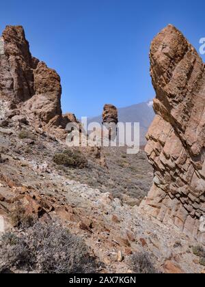 Der Roque Cinchado im Teide-Nationalpark Kanarische Inseln Spanien Stockfoto