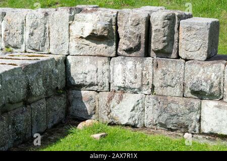 Überreste römischer Garnisons in Corbridge, Northumberland, England, Stockfoto