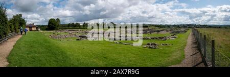 Überreste der römischen Garnisonsstadt bei Corbridge, Northumberland, England, Stockfoto