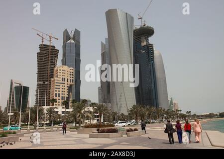 Die Corniche in Doha-Katar. Stockfoto