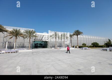 Kunst-Pavillon auf der Saadiyat-Insel in Abu Dhabi. Stockfoto