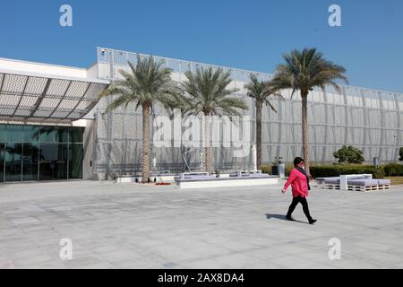 Kunst-Pavillon auf der Saadiyat-Insel in Abu Dhabi. Stockfoto