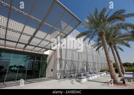 Kunst-Pavillon auf der Saadiyat-Insel in Abu Dhabi. Stockfoto