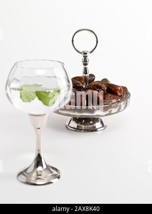 Arabische Delikatessen, Datteln. Stockfoto