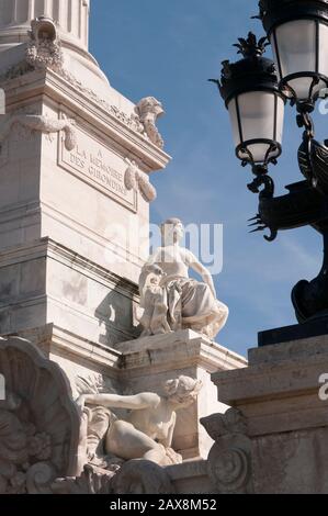 Monument aux Girondins, Bordeaux, Aquitanien, Frankreich Stockfoto