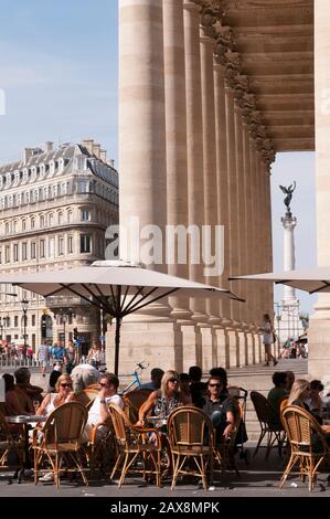 Place de la Comedie und Opera National de Bordeaux, Aquitanien, Frankreich, Europa Stockfoto