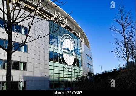 Das Premier-League-Spiel zwischen Brighton und Hove Albion und Watford im Amex Stadium in Falmer Brighton, Großbritannien - 8. Februar 2020 Stockfoto