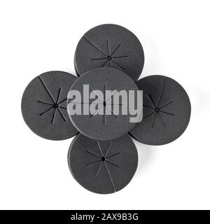 Klonhülsen aus schwarzem Schaum für die Hidroponik und Aeroponik Stockfoto