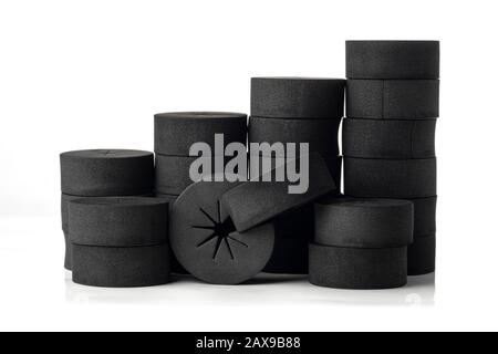 Klonhülsen aus schwarzem Schaum für die Hidroponik und Aeroponik Stockfoto