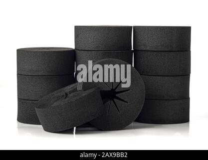 Klonhülsen aus schwarzem Schaum für die Hidroponik und Aeroponik Stockfoto