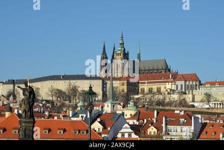 Prag, Tschechien - hradschin mit dem Veitsdom Stockfoto
