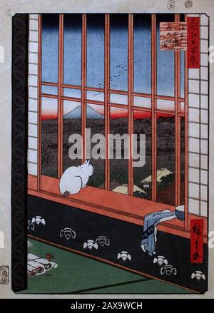 Asakusa ricefelds und das Torinomachi-Festival aus der Serie ''Einhundert Berühmte Ansichten über Edo'' (1857) von Utagawa Hiroshige 歌川 広重 (177-1858) Stockfoto