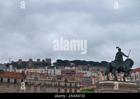 João Afonso das Regras Statue in Lissabon. Portugal Stockfoto