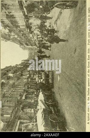 Valentine's City of New York; ein Buch mit sechs Karten und einhundertsechsundsechzig ganzseitigen Bildern. Südkarte, Die Den Abschnitt "Down Town" von New York zeigt. Chambers Street, (Northern Line); nach BatteryPark, (Southern). HINWEIS: Der Broadway teilt die Stadt in zwei Abschnitte: Steh irgendwo am Broadway und Blick nach Norden alle Seitenstraßen auf der rechten Seite werden als East Side bezeichnet; auf der linken Seite befinden sich die Straßen auf der West Side. Beachten Sie dies und Sie können sich ganz einfach finden. Der Blick nach Norden auf den Broadway ist eine Hochstadt, mit Blick auf die Innenstadt von South isDowntown. Die Beschreibung beginnt bei Batt Stockfoto