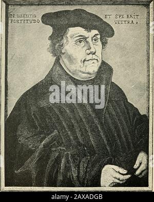 Martin Luther: Der Held der Reformation 1483-1546 / von Henry Eyster Jacobs . 1012 00016 7488. LUTHER. NACH EINEM GEMÄLDE VON CRANACH. Frontispiece, Martin Lut^^i^^ ^ immartinlutherhero190600jaco Stockfoto