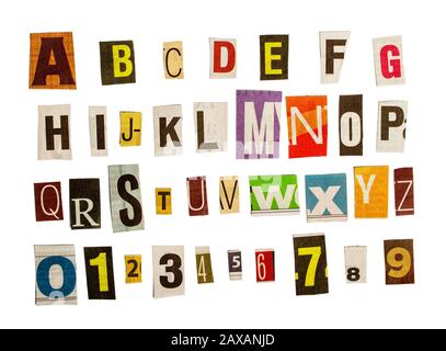 Anonimus-Alphabet-Schnitt Stockfoto