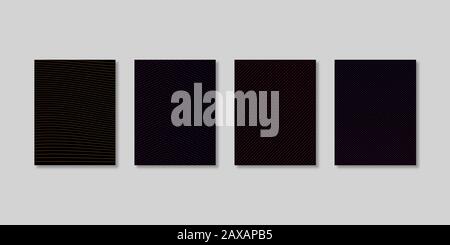 Satz von Hintergrundbildern für die Bannergeometrie. Farbige Hintergründe isoliert auf grauem Hintergrund. EPS 10 Stockfoto