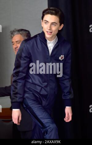 Los Angeles, USA. Februar 2020. Timothee Chalamet im Presseraum der 2020/92 nd Annual Academy Awards im Hollywood & Highland Center. Los Angeles, 9. Februar 2020 - weltweite Nutzung Credit: Dpa/Alamy Live News Stockfoto