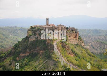 Panorama von Civita di Bagnoregio, Latium, Italien Stockfoto