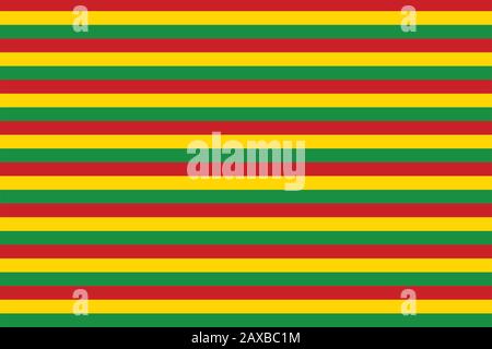 Rasta Farben. Reggae-Hintergrund oder Flag Seamless Poster. Klassische Rasta-Textur. EPS 10 Stockfoto