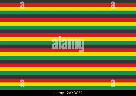 Rasta Farben. Reggae-Hintergrund oder Flag Seamless Poster. Klassische Rasta-Textur. EPS 10 Stockfoto