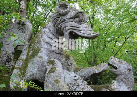 Parco dei Mostris (Park der Monster) in Bomarzo Stockfoto