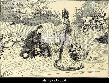 StNicholas [seriell] . y The Roadside, wo er mit closedeyes lag. Eine sanfte Stimme hat ihn geroutet. Wer hat Wunddu, kleiner Hase? Es fragte. Der kleine Hase blickte auf und sah eine wundervolle Jugend neben sich stehen. Seine Erfahrung machte ihn zu der Ansicht, dass es am besten wäre, von dem Fremden zu fliegen; aber die jungen Männer haben seine Angst erobert, und er antwortete: Tleft die Insel Oki, um die Wunder des Freundes zu sehen. Möge Ihnen viel Glück dabei sein! Und sich leise weggehewalkt und sich unter die von ihm getragene Largelast beugt hat. Der kleine Hase wusste, dass der Fremde der achtzigste der Fürsten war, und so Stockfoto