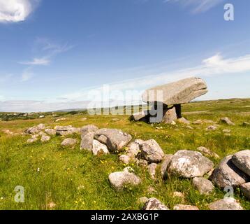 Portal Dolmen, Kilclooney Dolmen, Ardara, Co. Donegal, Irland Stockfoto