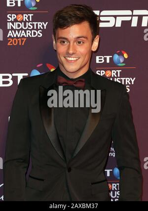 APR 27, 2017 - London, England, Großbritannien - BT Sport Industry Awards 2017, Battersea Evolution - Red Carpet Arrival Photo Shows: Tom Daley Stockfoto