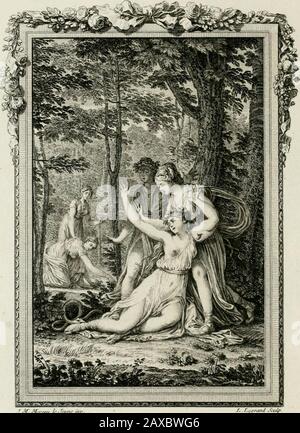 Les Metamorphoses d'Ovide : en latin et en françois . s^--:. PUBLII OVIDII NASONIS METAMORPHOSEON, LIBER DEÇIMUS. FABULA PRIMA. Eurydices à Serpente Occifa. Inde per Immenfum, Croceo velatus amidu,Aëra digreditur, Ciconumque Hymenaeus ad orasTendit; & Orpheâ nequicquam voce rogatur.Adfuit ille quidem; Fed nec folemnia verba. LAA. AR.V.;.:,. I. r. L..,r,,NJ .luif Euuriclire roinfaiit im- lIierlîP avec tlaidres NviuiplirsElt iMortlnr dliiin ICFI^peiit an Talon RI pii uieiurl " Stockfoto